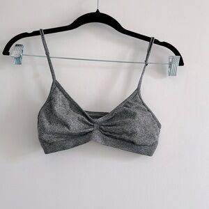 Aritzia Grey Bralette | Light Support | Adjustable Straps | Size S